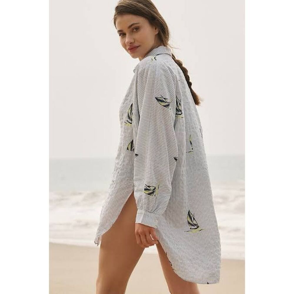 NWT Anthropologie The Daria Buttondown Tunic Size L - Picture 3 of 12